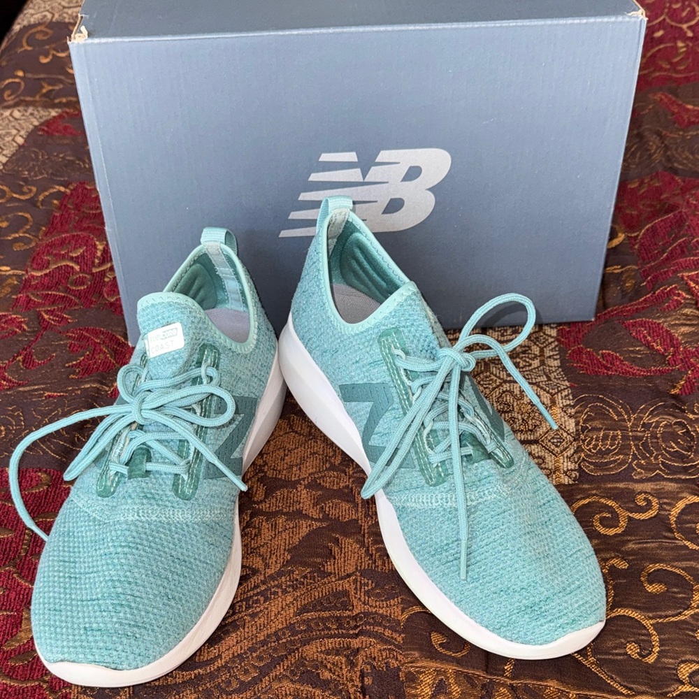 New Balance Women's Teal Aqua Knit Sneakers